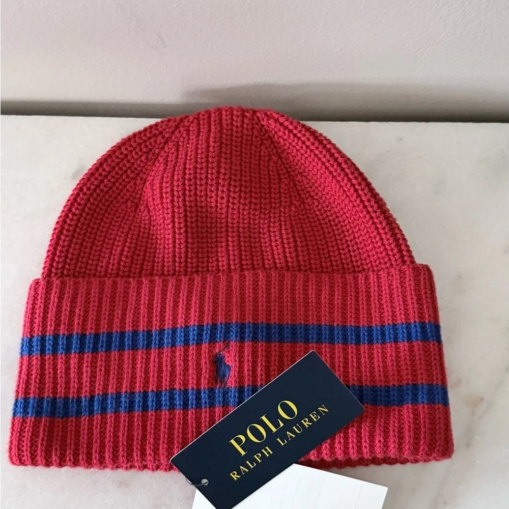 $35 Polo Ralph Lauren Red and Blue Beanie